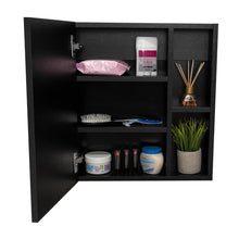 Gabinete de Baño Labell, Wengue, con Puerta Espejo y Entrepaños ZF