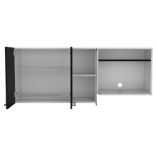 Gabinete Superior Viltex, Wengue y Blanco, Incluye Locero y Portavasos