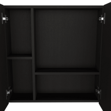 Gabinete de Baño Depp, Wengue, con Puerta Espejo Biselado y Dos Entrepaños ZF