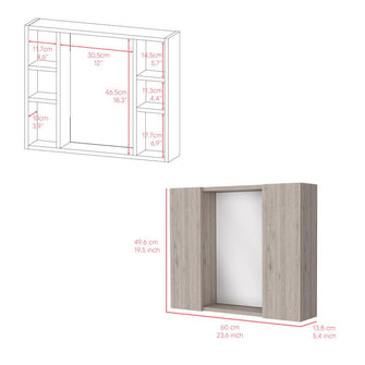 Estantería de Baño Kova, Humo, con Cuatro Entrepaños