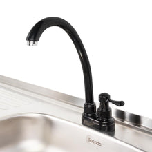 Gabinete Inferior Cantabria, Roble Gris, con dos Puertas Abatibles- Mesón Izquierdo y Grifería ZF