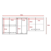 Gabinete Superior Eris, Macadamia y Blanco Duqueza, con Gran Capacidad de Almacenamiento