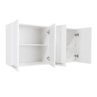 Gabinete Superior Frello 120, Blanco Nevado, con Cuatro Puertas Batientes  ZF