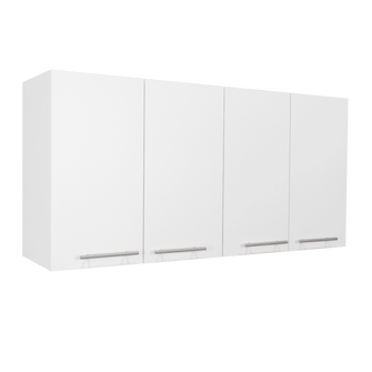 Gabinete Superior Frello 120, Blanco Nevado, con Cuatro Puertas Batientes  ZF