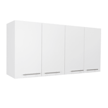 Gabinete Superior Frello 120, Blanco Nevado, con Cuatro Puertas Batientes  ZF