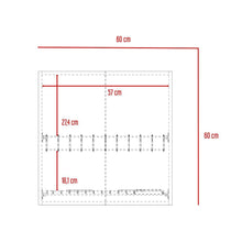 Gabinete Superior Roxana, Castaño y Blanco Duqueza, con Locero y Portavasos