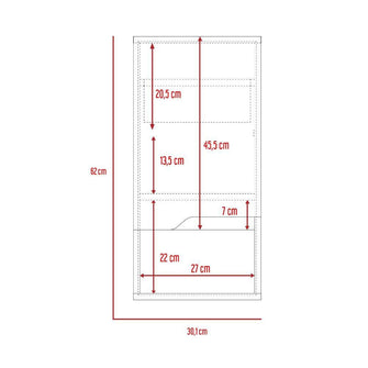 Gabinete de Baño Apolis, Plata Oscuro y Café Claro, con Espacio Para Guardar Objetos de Aseo Personal X2