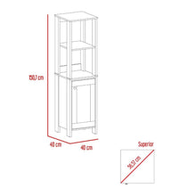 Set de 2 Gabinetes de Baño Aqua 1, Blanco Vainilla y Café Claro, con Variedad de Entrepaños