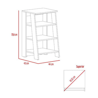 Gabinete de Baño Aqua 3 Pequeño, Blanco Vainilla y Café Claro, Con Variedad De Entrepaños X2