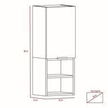 Gabinete de Baño Ciro, Chocolate, con Una Puerta y Cuatro Entrepaños  X2