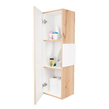 Gabinete de Baño Picasso, Blanco y Café Claro, con Espacio Para Guardar Objetos de Aseo  ZF