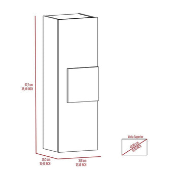 Gabinete de Baño Picasso, Blanco y Café Claro, con Espacio Para Guardar Objetos de Aseo   X2