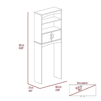 Gabinete de Baño Sabik, Blanco, Con Puertas Batientes Y Entrepaño Móvil X2