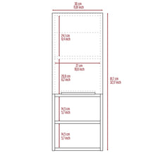 Gabinete de Baño Real, Gris, con Tres Entrepaños ZF X2