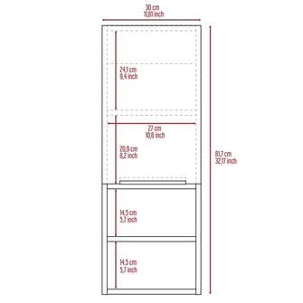 Gabinete de Baño Real, Gris, con Tres Entrepaños ZF X2