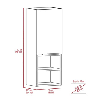 Gabinete de Baño Real, Gris, con Tres Entrepaños ZF