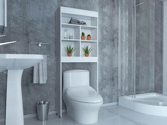 Gabinete de Baño Babel, Blanco, Amplios Espacios Para Colocar Objetos Decorativos