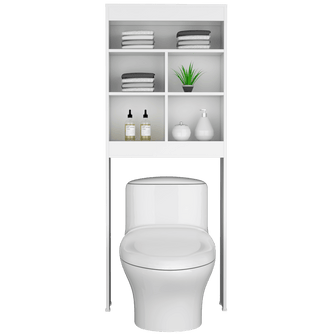 Gabinete de Baño Babel, Blanco, Amplios Espacios Para Colocar Objetos Decorativos X2