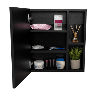 Gabinete de Baño Labell, Wengue, con Puerta y Entrepaños