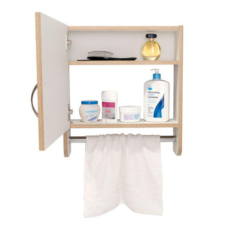 Gabinete de Baño Aqua, Beige y Blanco, Incluye Espejo X2