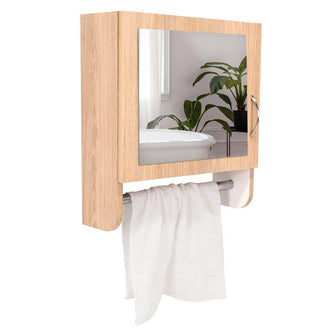 Gabinete de Baño Aqua, Beige y Blanco, Incluye Espejo