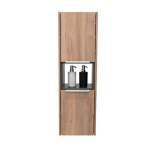 Gabinete de Baño Kairoz, Miel y Plata Oscuro, con Dos Puertas Abatibles y Cinco Entrepaños X2