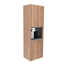 Gabinete de Baño Kairoz, Miel y Plata Oscuro, con Dos Puertas Abatibles y Cinco Entrepaños X2
