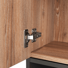 Gabinete de Baño Oporto, Miel y Plata Oscuro, con espacio para guardar objetos de aseo personal