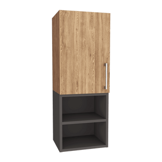 Gabinete de Baño Oporto, Miel y Plata Oscuro, con espacio para guardar objetos de aseo personal X2