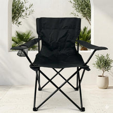 Set de 2 Sillas Plegable Camping Tanzania, Negro, Incluye Bolsa de Transporte