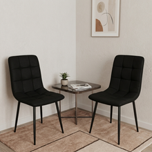 Set de 4 Sillas Flex, Color Negro, con Espaldar y Diseño Moderno