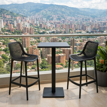 Silla para Bar Miame, Color Negro, con Reposa Pies Doble Proposito