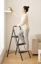 Escalera Tubular Alba, Negro, Plagable de 3 niveles