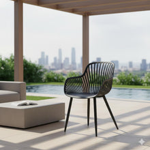 Set de 4 Sillas Victoria, Negro, con Espaldar Minimalista y Diseño Moderno