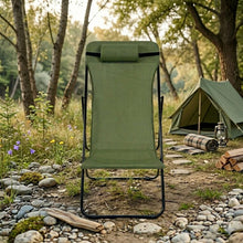 Silla Plegable Reclinable Zambia, Verde, con Tres Posiciones