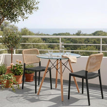 Set de 2 Sillas Houston, Color Negro, con Espaldar Tejido