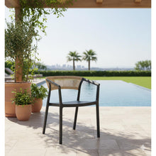 Silla Bali, Negro, Con espaldar en cuerdas y diseño Moderno