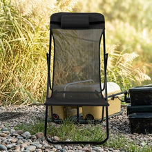 Set de 2 Sillas Plegable Reclinable Zambia, Negro, con Tres Posiciones