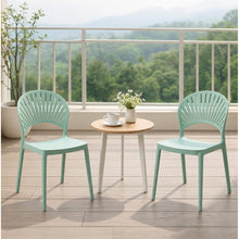 Silla Paraíso, Color Azul Claro, con Espaldar y Diseño Moderno