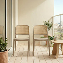 Set de 2 Sillas Texas, Color Taupe y Beige, con Espaldar Transpirable