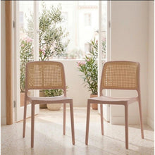 Set de 2 Sillas Texas, Color Terracota y Beige, con Espaldar Transpirable