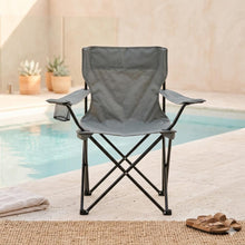 Set de 4 Sillas Plegable Camping Tanzania, Gris Oscuro, Incluye Bolsa de Transporte