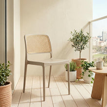 Set de 2 Sillas Texas, Color Taupe y Beige, con Espaldar Transpirable