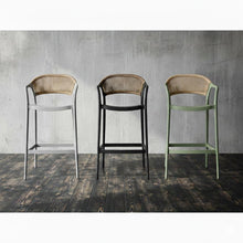 Set de 4 Sillas para Bar Balí, Gris, Doble Propósito con Reposa Pies