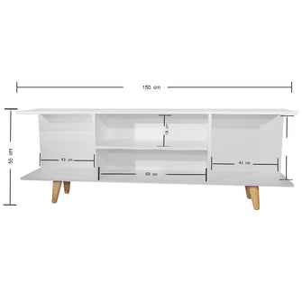 Mesa Tv hasta 65´ Tony (40X150X30) Blanca