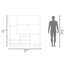 Mesa Para Tv Draven, Nogal y Bardolino, con Espacio Para Televisor de Hasta 55 Pulgadas