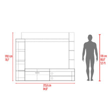 Centro de Entretenimiento Sensi, Fresno Europeo y Wengue, tiene capacidad para tv hasta de 75"