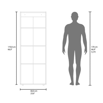 Closet Beico II, Blanco Duqueza, con tres Puertas Abatibles y cuatro entrepaños