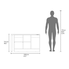 Escritorio Giratorio Alfie, Wengue, con multiples espacios para ubicar objeto ZF