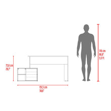 Escritorio Renens, Nogal y Capri, con Entrepaños y Cajon